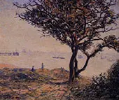 The Shipping Lanes at Cardiff with Penarth Pier 1897 By Alfred Sisley