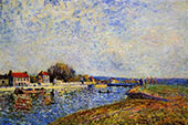 Weir on the Canal du Loing at Saint Mammes 1884 By Alfred Sisley