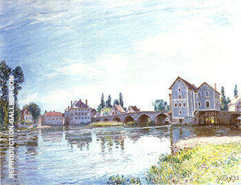 The Loing below the Bridge at Moret 1892 | Oil Painting Reproduction