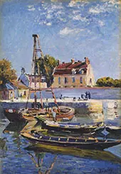 The Boats Saint Mammes 1885 By Alfred Sisley