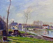 The Boatyard at Matrat Moret sur Loing 1888 By Alfred Sisley