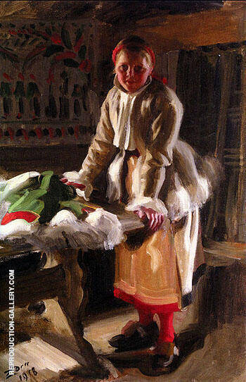 Morakulla I Vinterdrakt by Anders Zorn | Oil Painting Reproduction