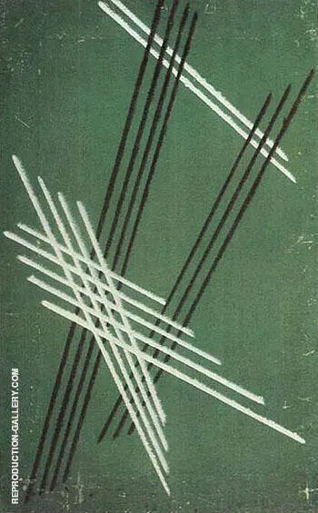 Lines on Green Background 1919 By Aleksandr Rodchenko