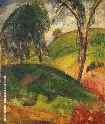Fauve Landscape with Trees By Alfred Henry Maurer
