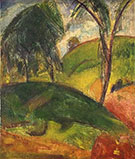 Fauve Landscape with Trees By Alfred Henry Maurer
