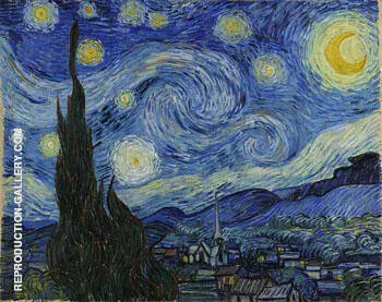 Starry Night 1889 By Vincent van Gogh