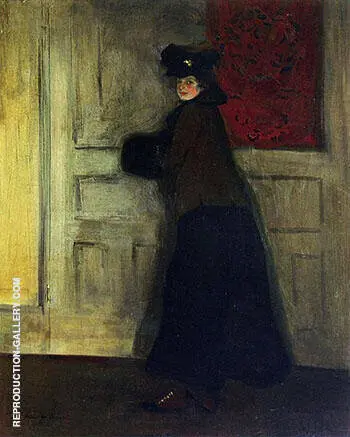 Lady with Muff c1904 By Alfred Henry Maurer
