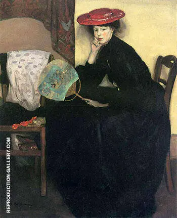 Model with a Japanese Fan By Alfred Henry Maurer