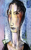 Portrait of a Girl with Gray Background 1930 By Alfred Henry Maurer