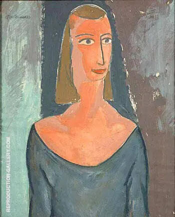 Portrait of a Woman c1880 By Alfred Henry Maurer