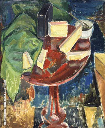 Red Table Top Still-Life c1919 By Alfred Henry Maurer