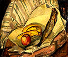 Still Life with Bananas Apple and Trout c1912 By Alfred Henry Maurer