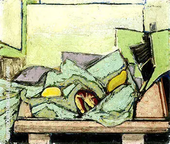 Still Life with Green Cloth By Alfred Henry Maurer