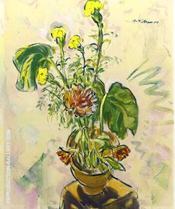 Still Life with Orange and Yellow Flowers By Alfred Henry Maurer