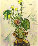 Still Life with Orange and Yellow Flowers By Alfred Henry Maurer