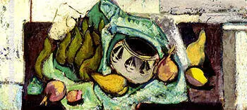 Still Life with Pears and Indian Bowl c1928 By Alfred Henry Maurer