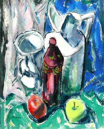 Still Life with Red Vase By Alfred Henry Maurer