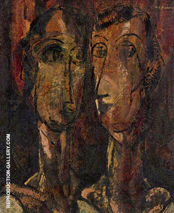 Two Heads by Alfred Henry Maurer | Oil Painting Reproduction