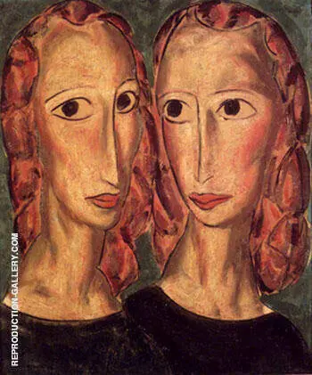 Two Heads c1924 By Alfred Henry Maurer