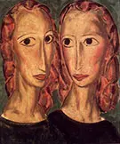 Two Heads c1924 By Alfred Henry Maurer