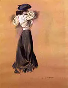 Woman in a Blue Hat c1900 By Alfred Henry Maurer