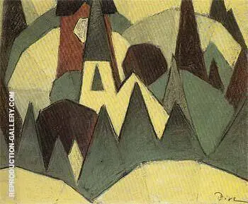 Nature Symbolized No 3 Steeple and Trees 1911 By Arthur Dove