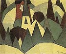 Nature Symbolized No 3 Steeple and Trees 1911 By Arthur Dove
