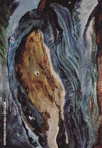 Something in Brown Carmine and Blue 1927 By Arthur Dove