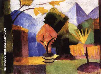 Garden on Lake of Thun 1913 By August Macke