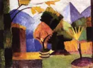 Garden on Lake of Thun 1913 By August Macke