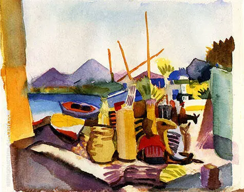 Landscape near Hammamet 1914 By August Macke