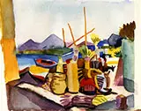 Landscape near Hammamet 1914 By August Macke