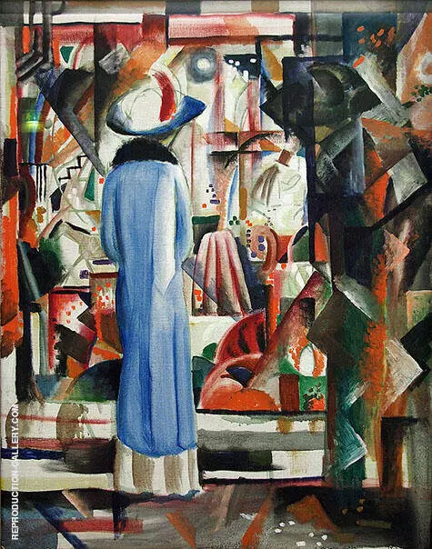 Large Bright Shop Window 1912 By August Macke