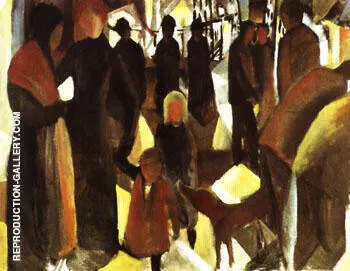 Leave Taking 1914 By August Macke