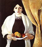 Portrait with Apples Wife of the Artist 1909 By August Macke
