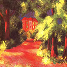 Red House in Park 1914 By August Macke