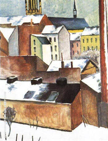St.Marys in the Snow 1911 by August Macke | Oil Painting Reproduction