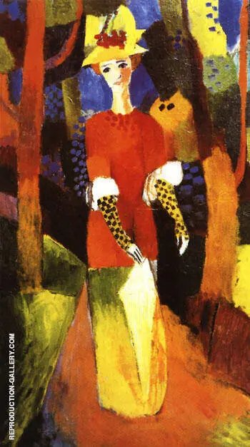 Woman in Park 1914 By August Macke