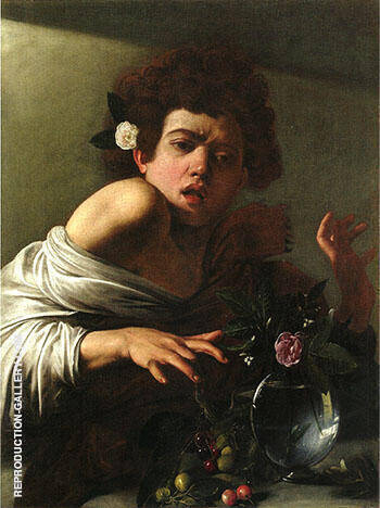Boy Bitten by a Lizard 1595 by Caravaggio | Oil Painting Reproduction