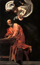 Inspiration of Saint Matthew 1602 By Caravaggio
