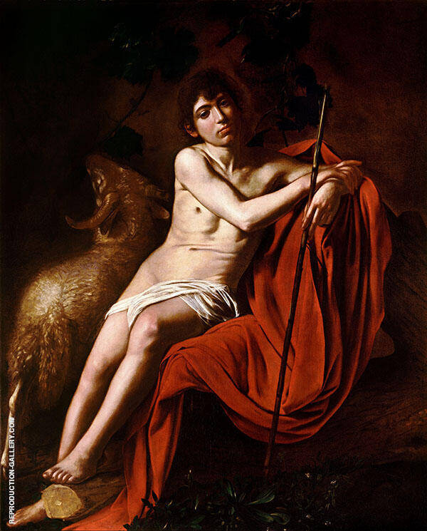 Saint John the Baptist 1609-1610 by Caravaggio | Oil Painting Reproduction