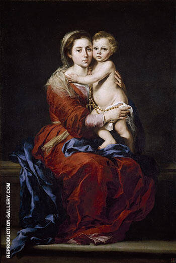 Virgin and Child with a Rosary 1650 | Oil Painting Reproduction