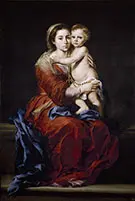 Virgin and Child with a Rosary 1650 By Bartolome Esteban Murillo