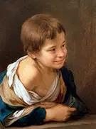 A Peasant Boy Leaning on a Sill 1675 By Bartolome Esteban Murillo