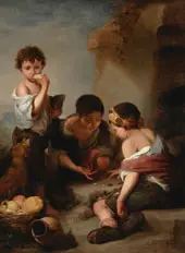 Children Playing with Dice 1670 By Bartolome Esteban Murillo