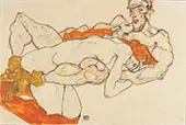 Lovers 1913 By Egon Schiele