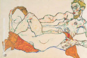 Lovers 1913 2 By Egon Schiele