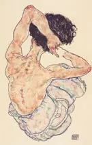 Sitzender Halbakt 1914 2 By Egon Schiele