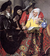 The Procuress 1656 By Johannes Vermeer