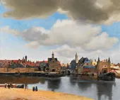 View of Delft c1660 By Johannes Vermeer